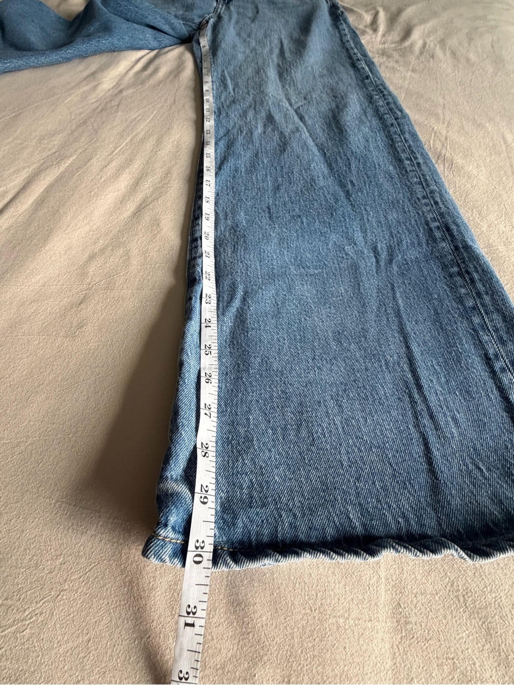 LOFT Wide Leg Jeans Size 27/4 High Rise Medium Light Blue Wash Denim - Picture 10 of 11